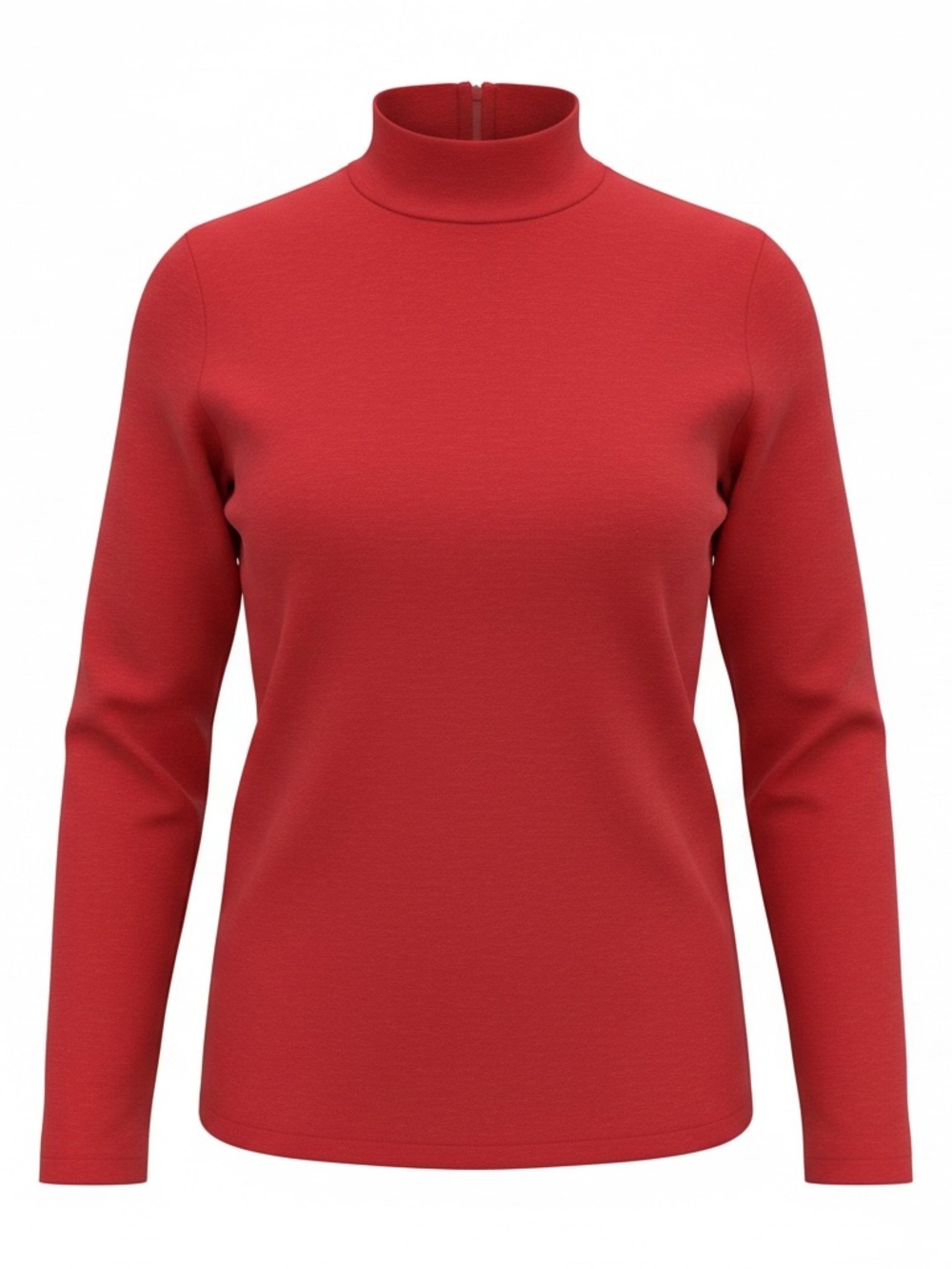 Talbots Red Mock Neck Long Sleeve Top